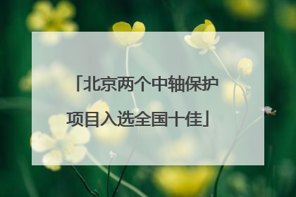 北京两个中轴保护项目入选全国十佳