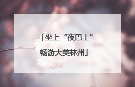 坐上“夜巴士” 畅游大美林州