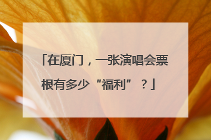 在厦门，一张演唱会票根有多少“福利”？