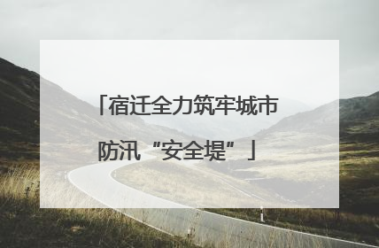 宿迁全力筑牢城市防汛“安全堤”