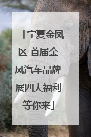 宁夏金凤区 首届金凤汽车品牌展四大福利等你来