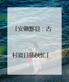 安徽黟县：古村夏日插秧忙