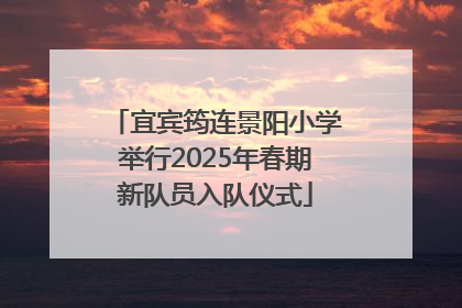 宜宾筠连景阳小学举行2025年春期新队员入队仪式
