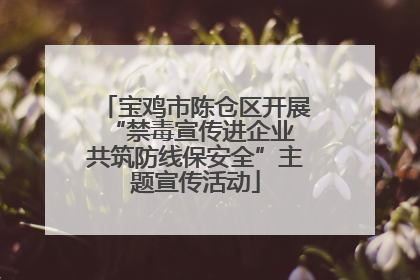 宝鸡市陈仓区开展“禁毒宣传进企业 共筑防线保安全”主题宣传活动
