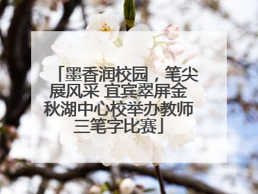 墨香润校园，笔尖展风采 宜宾翠屏金秋湖中心校举办教师三笔字比赛