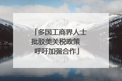 多国工商界人士批驳美关税政策 呼吁加强合作