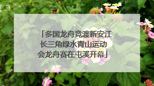 多国龙舟竞渡新安江 长三角绿水青山运动会龙舟赛在屯溪开幕