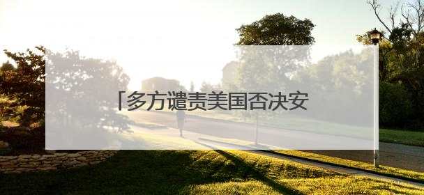 多方谴责美国否决安理会加沙停火草案