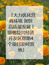 大力优化营商环境 加快高质量发展丨邯郸复兴经济开发区帮助4个项目及时落地