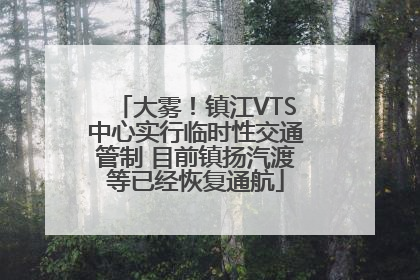 大雾！镇江VTS中心实行临时性交通管制 目前镇扬汽渡等已经恢复通航