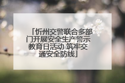 忻州交警联合多部门开展安全生产警示教育日活动 筑牢交通安全防线