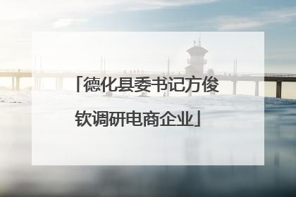 德化县委书记方俊钦调研电商企业