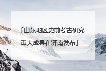 山东地区史前考古研究重大成果在济南发布