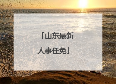 山东最新人事任免