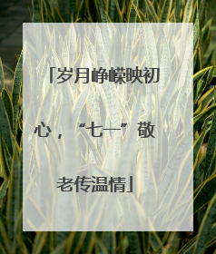 岁月峥嵘映初心，“七一”敬老传温情