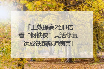 工效提高2到3倍 看“钢铁侠”灵活修复达成铁路隧道病害