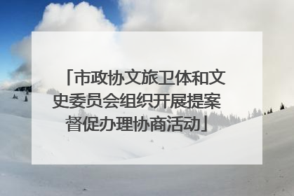 市政协文旅卫体和文史委员会组织开展提案督促办理协商活动
