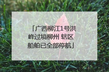 广西柳江1号洪峰过境柳州 辖区船舶已全部停航