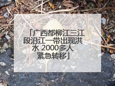 广西都柳江三江段沿江一带出现洪水 2000多人紧急转移