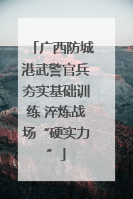 广西防城港武警官兵夯实基础训练 淬炼战场“硬实力”