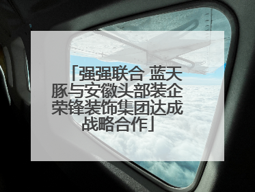 强强联合 蓝天豚与安徽头部装企荣锋装饰集团达成战略合作