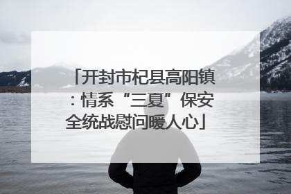 开封市杞县高阳镇：情系“三夏”保安全统战慰问暖人心