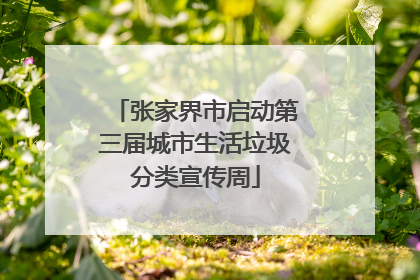 张家界市启动第三届城市生活垃圾分类宣传周