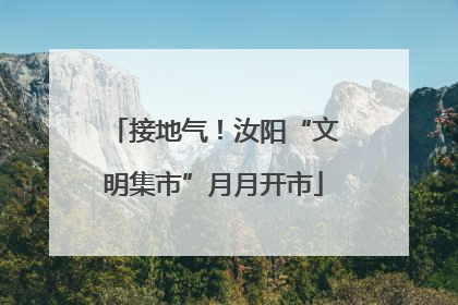 接地气！汝阳“文明集市”月月开市