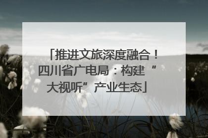 推进文旅深度融合！四川省广电局：构建“大视听”产业生态
