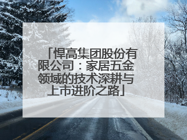悍高集团股份有限公司：家居五金领域的技术深耕与上市进阶之路