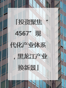 投资聚焦“4567”现代化产业体系，黑龙江产业换新景