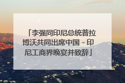 李强同印尼总统普拉博沃共同出席中国－印尼工商界晚宴并致辞