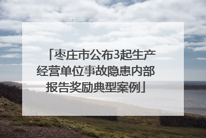 枣庄市公布3起生产经营单位事故隐患内部报告奖励典型案例