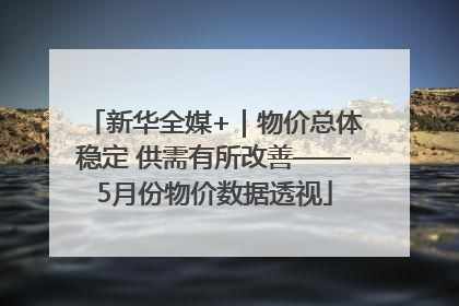 新华全媒+｜物价总体稳定 供需有所改善——5月份物价数据透视