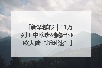 新华鲜报｜11万列！中欧班列跑出亚欧大陆“新时速”