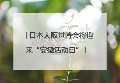 日本大阪世博会将迎来“安徽活动日”