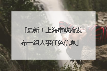 最新！上海市政府发布一组人事任免信息