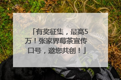 有奖征集，最高5万！张家界莓茶宣传口号，邀您共创！