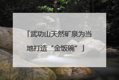 武功山天然矿泉为当地打造“金饭碗”