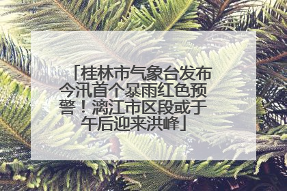 桂林市气象台发布今汛首个暴雨红色预警！漓江市区段或于午后迎来洪峰