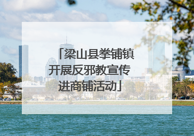 梁山县拳铺镇开展反邪教宣传进商铺活动