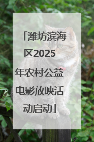 潍坊滨海区2025年农村公益电影放映活动启动