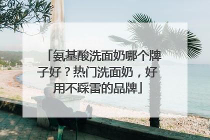 氨基酸洗面奶哪个牌子好？热门洗面奶，好用不踩雷的品牌