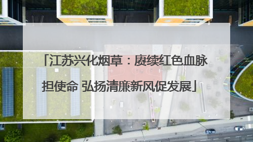 江苏兴化烟草：赓续红色血脉担使命 弘扬清廉新风促发展
