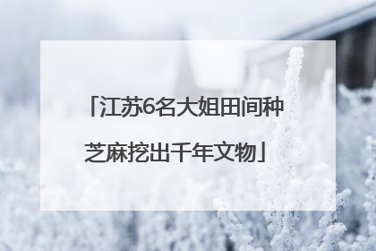 江苏6名大姐田间种芝麻挖出千年文物