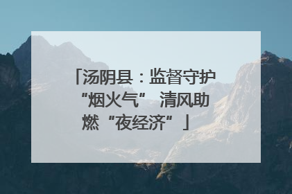 汤阴县：监督守护“烟火气” 清风助燃“夜经济”
