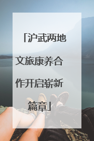 沪武两地文旅康养合作开启崭新篇章