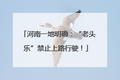 河南一地明确：“老头乐”禁止上路行驶！