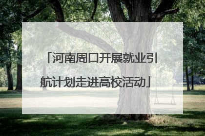河南周口开展就业引航计划走进高校活动