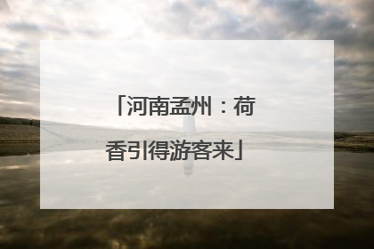 河南孟州：荷香引得游客来